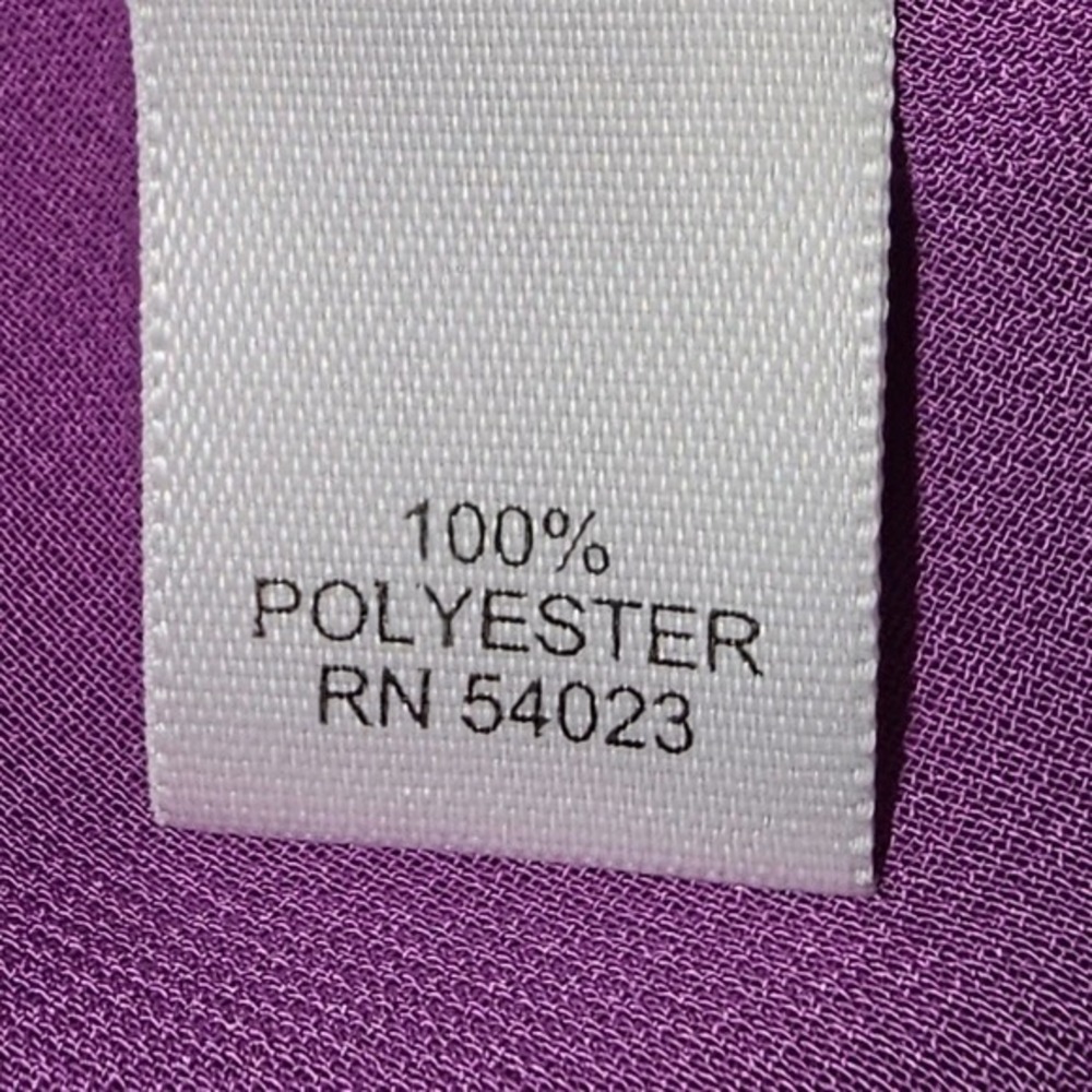 Banana Republic Size 12 V-neck Rushed, pleated Blouse Bright Lavender - Picture 9 of 12